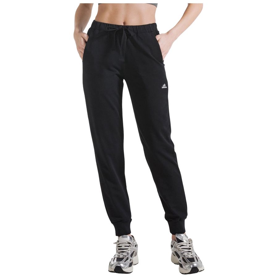Jogger in tessuto stretch nero da donna Deha | D4225510009